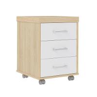 Conjunto De Gaveteiros Bournermonth Carvalho Branco