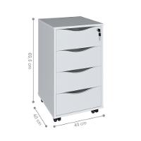 Conjunto De 2 Gaveteiros Hamm Branco - 2