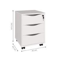 Conjunto De 2 Gaveteiros Hamm Branco - 3