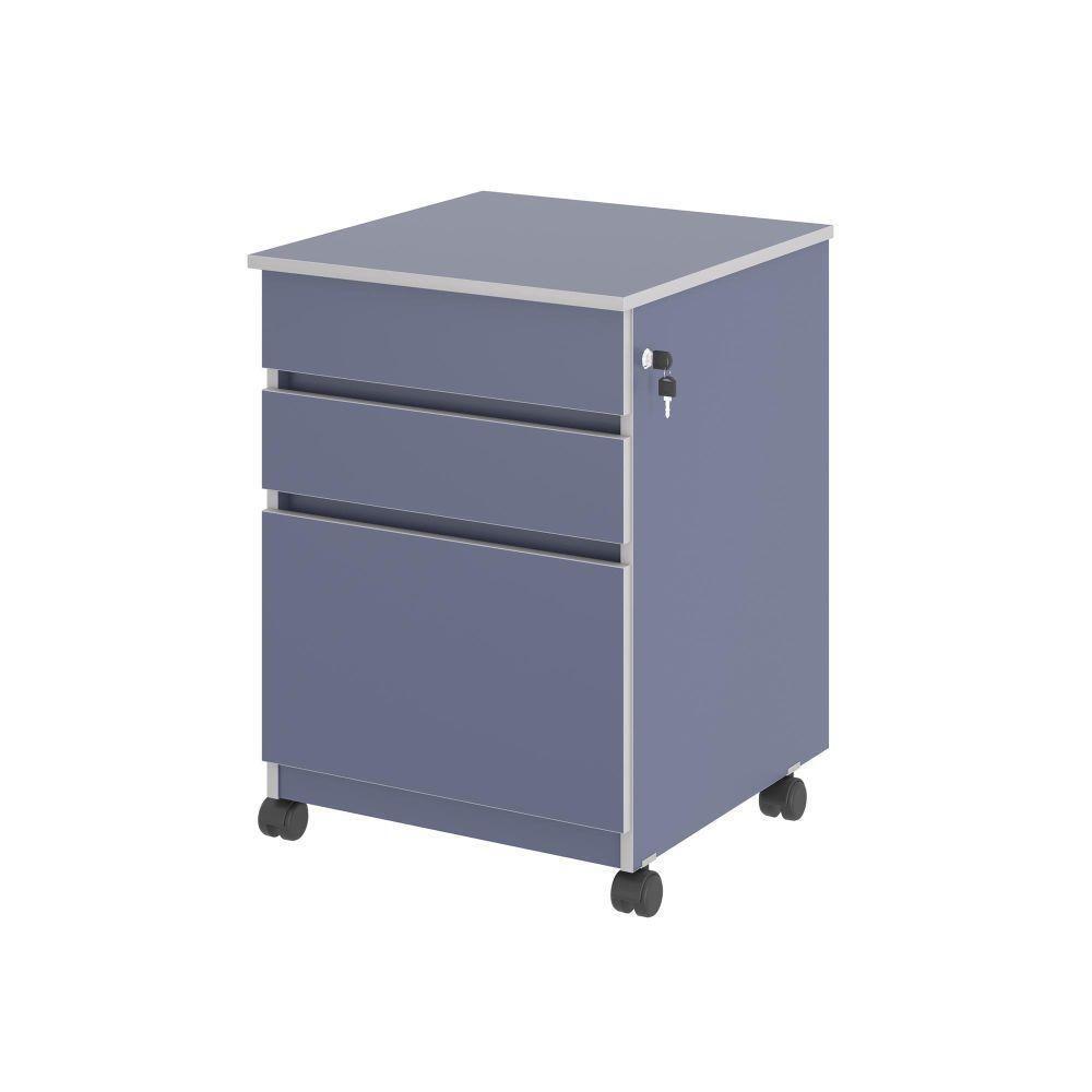 Gaveteiro Com 3 Gavetas Nora Azul - 1