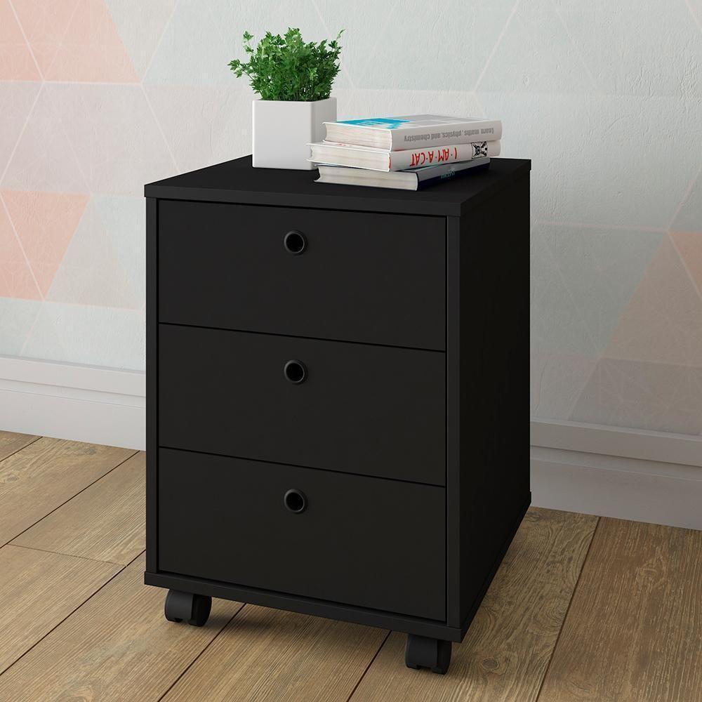 Conjunto De Gaveteiros Croydon Preto - 6