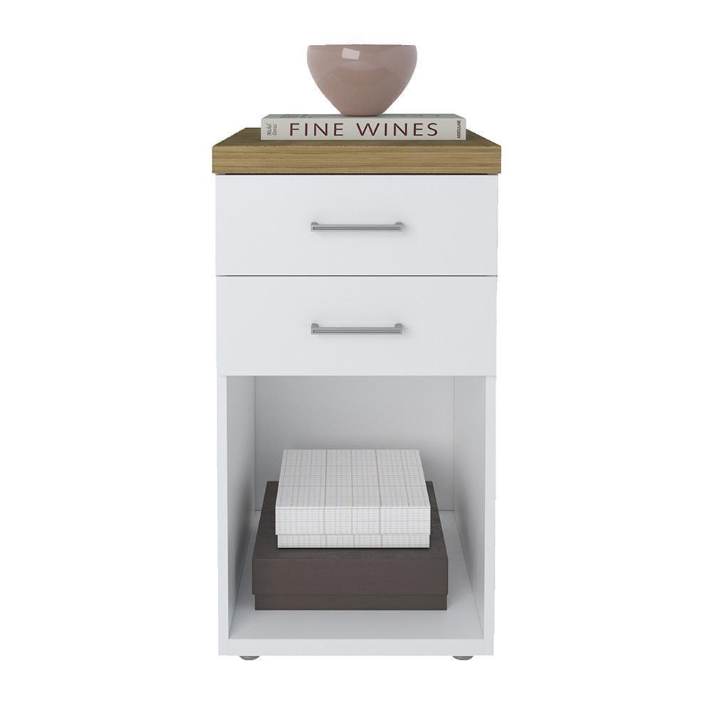 Conjunto De Gaveteiros York Olmo Branco - 3