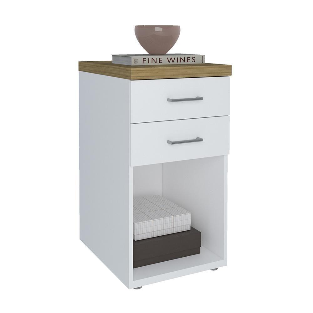 Conjunto De Gaveteiros York Olmo Branco - 5