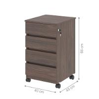 Gaveteiro Com 4 Gavetas Chelsea Freijo - 2