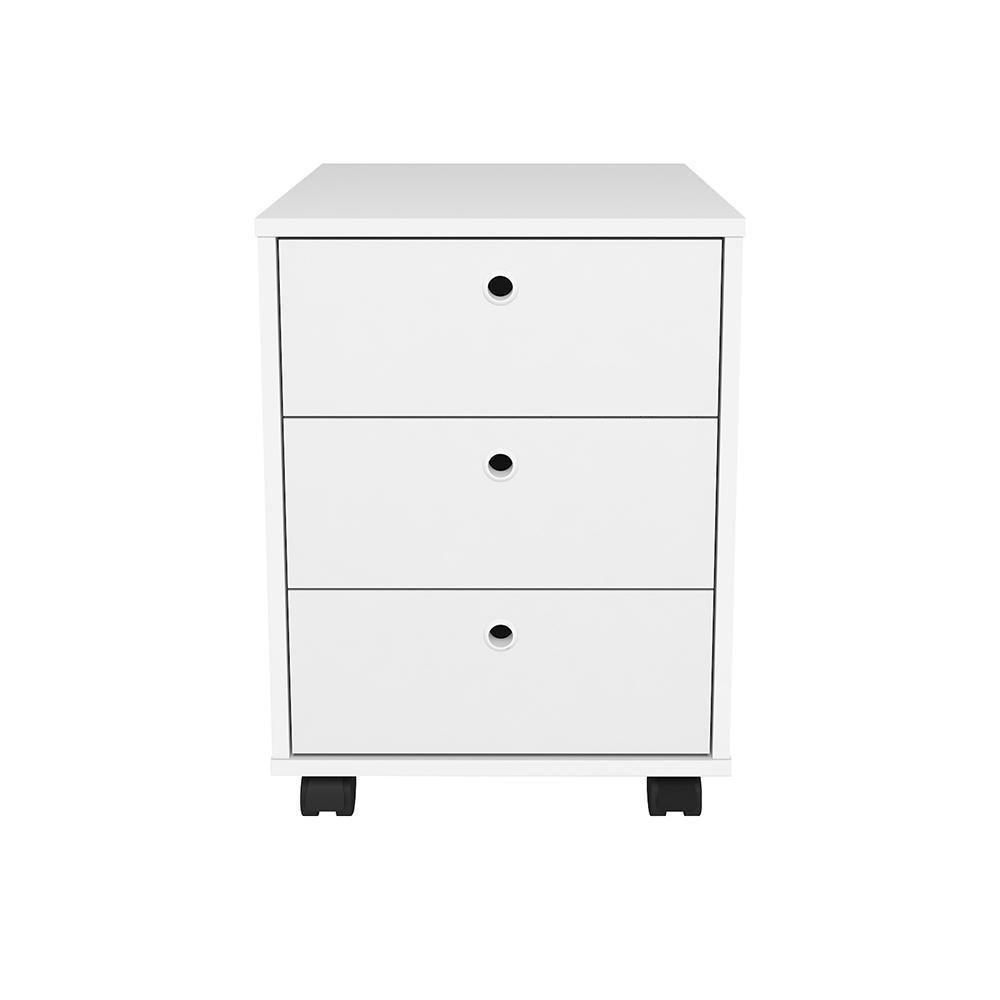 Gaveteiro 3 Gavetas Ancona Branco - 3