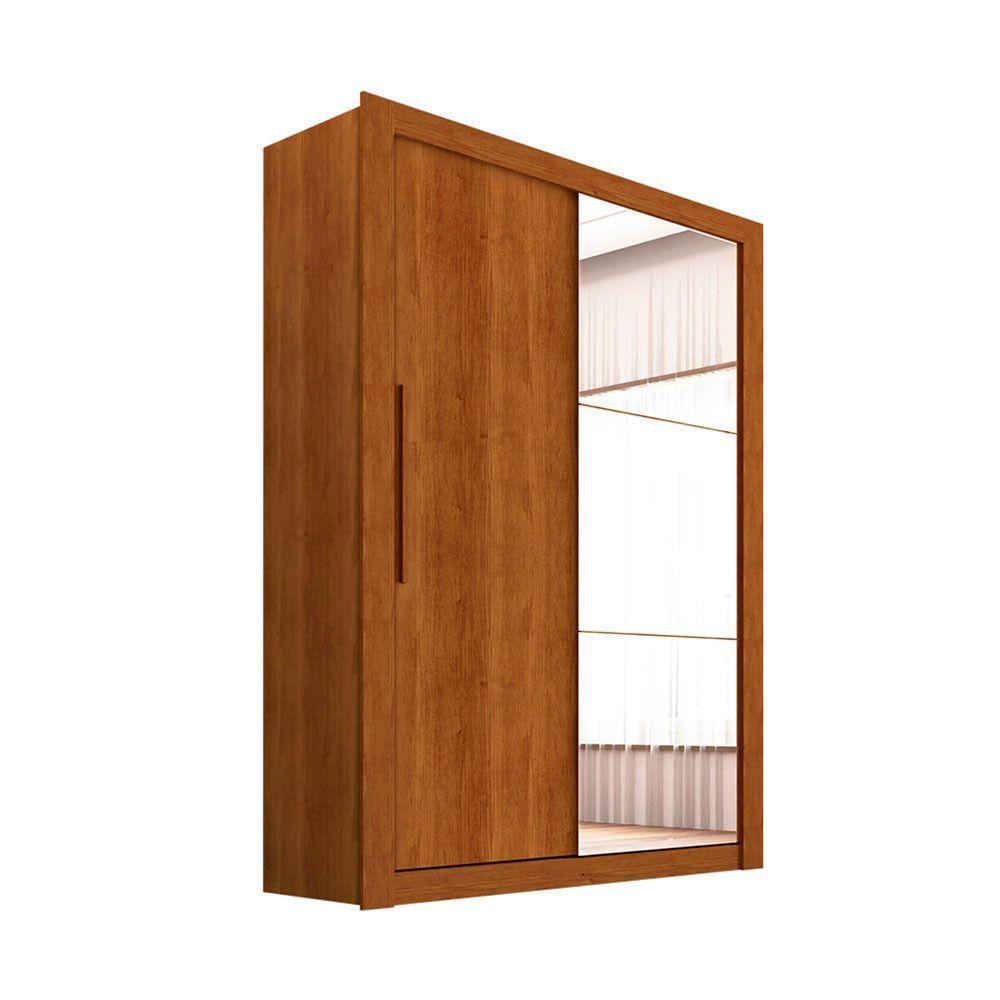 Guarda Roupa Com Espelho 2 Portas 2 Gavetas Panamá Sallêto Móveis Cinamomo - 4