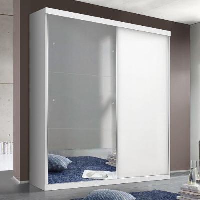 Guarda Roupa Solteiro Salvador Plus 2 Portas de Correr 2 Gavetas Branco