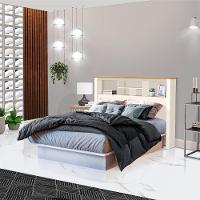 Jogo De Cabeceira Com Mezanino Lateral Cambridge Off White Nature - 2