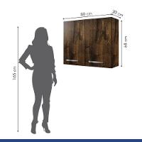 Armário Aéreo Valência Ipê 2 Portas 1 Prateleira Kaiki Móveis Ipê - 2