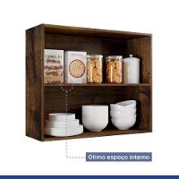 Armário Aéreo Valência Ipê 2 Portas 1 Prateleira Kaiki Móveis Ipê - 3