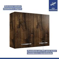 Armário Aéreo Valência Ipê 2 Portas 1 Prateleira Kaiki Móveis Ipê