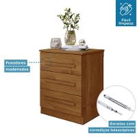 Mesa De Cabeceira Império Com Escala De Brilho Fosco Benetil Cinamomo - 2