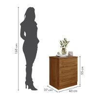 Mesa De Cabeceira Império Com Escala De Brilho Fosco Benetil Cinamomo - 3