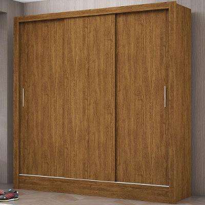 Guarda Roupa Correr Dubai 3 Portas de Correr 3 Gavetas Freijó