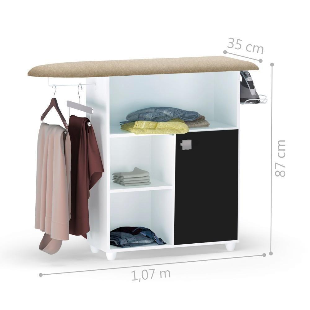 Tábua De Passar Roupas Melanie Branco Preto - 2