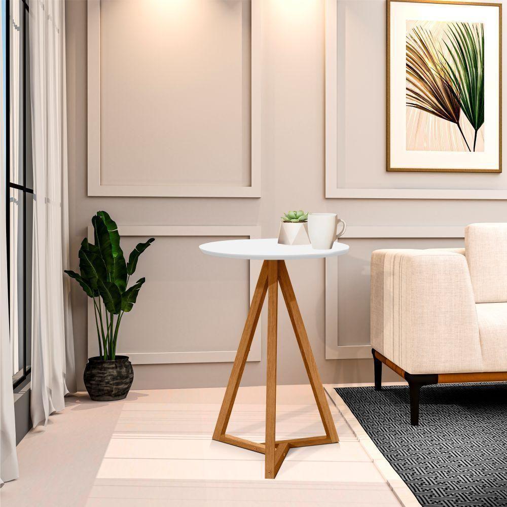 Mesa Lateral Améric Branco Nature - 1