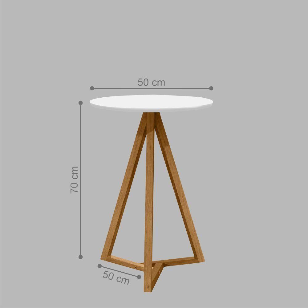 Mesa Lateral Améric Branco Nature - 2