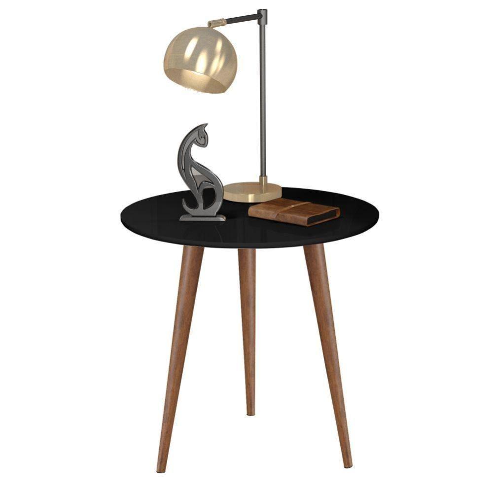 Conjunto De Mesas De Apoio E Lateral Teles Preto - 2