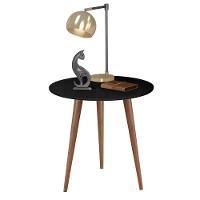 Conjunto De Mesas De Apoio E Lateral Teles Preto - 2