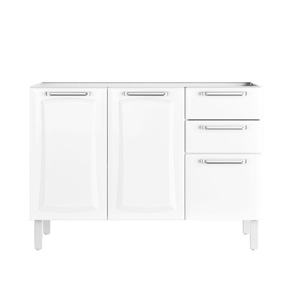 Balcão Tarsila Para Pia Sem Tampo 120cm Ig3g2-120 Itatiaia Branco - 1