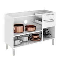 Balcão Tarsila Para Pia Sem Tampo 120cm Ig3g2-120 Itatiaia Branco - 3