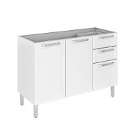 Balcão Tarsila Para Pia Sem Tampo 120cm Ig3g2-120 Itatiaia Branco - 4