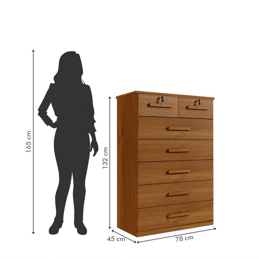 Cômoda Barcelona Com Escala De Brilho Fosco Benetil Cinamomo - 3