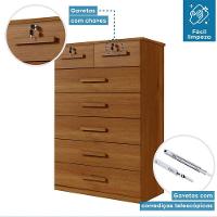 Cômoda Barcelona Com Escala De Brilho Fosco Benetil Cinamomo