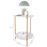 Mesa De Apoio Lateral Morada Off White/bronze - 3