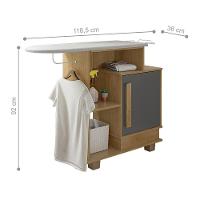 Tábua De Passar Com 1 Porta Yokohama Cinamomo Grafite - 4