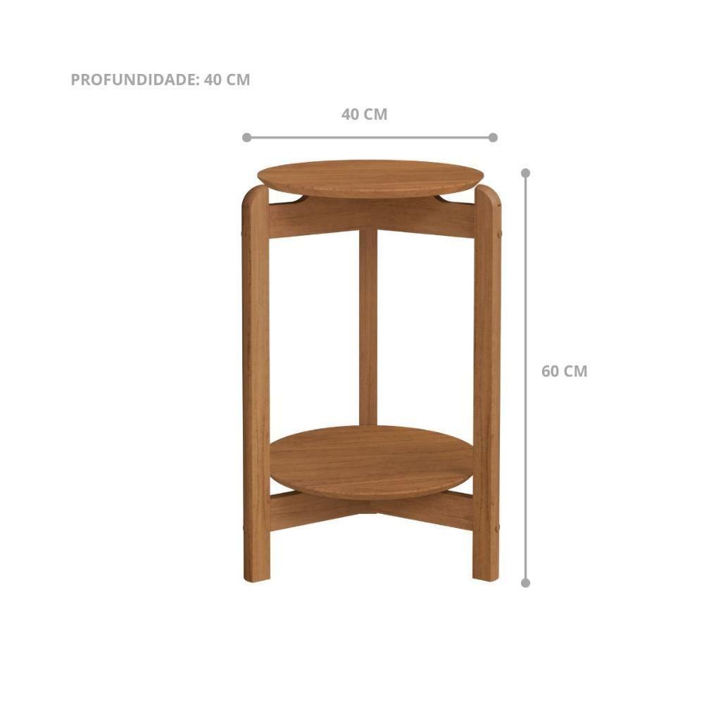 Mesa Lateral 3 Pés Bornemouth Cedro - 4