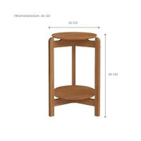 Mesa Lateral 3 Pés Bornemouth Cedro