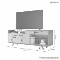 Rack Impar Candian Jcm Movelaria Cinamomo Com Off White - 8