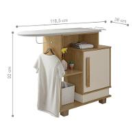 Tábua De Passar Com 1 Porta Yokohama Cinamomo Off White - 4