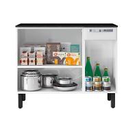 Balcão Rose Em Aço 3 Portas 1 Gaveta Com Tampo Itatiaia Branco - 2