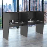 Guiche De Trabalho 2 Lugares Grecia Preto Onix - 3