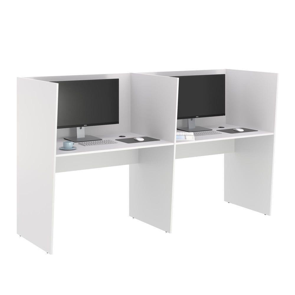 Guiche De Trabalho 2 Lugares Grecia Branco - 1