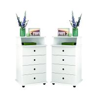 Kit De 2 Mesas De Cabeceira Lux Ll Branco - 1