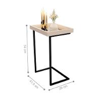 Mesa De Apoio Reggio Perola Pe Preto - 2