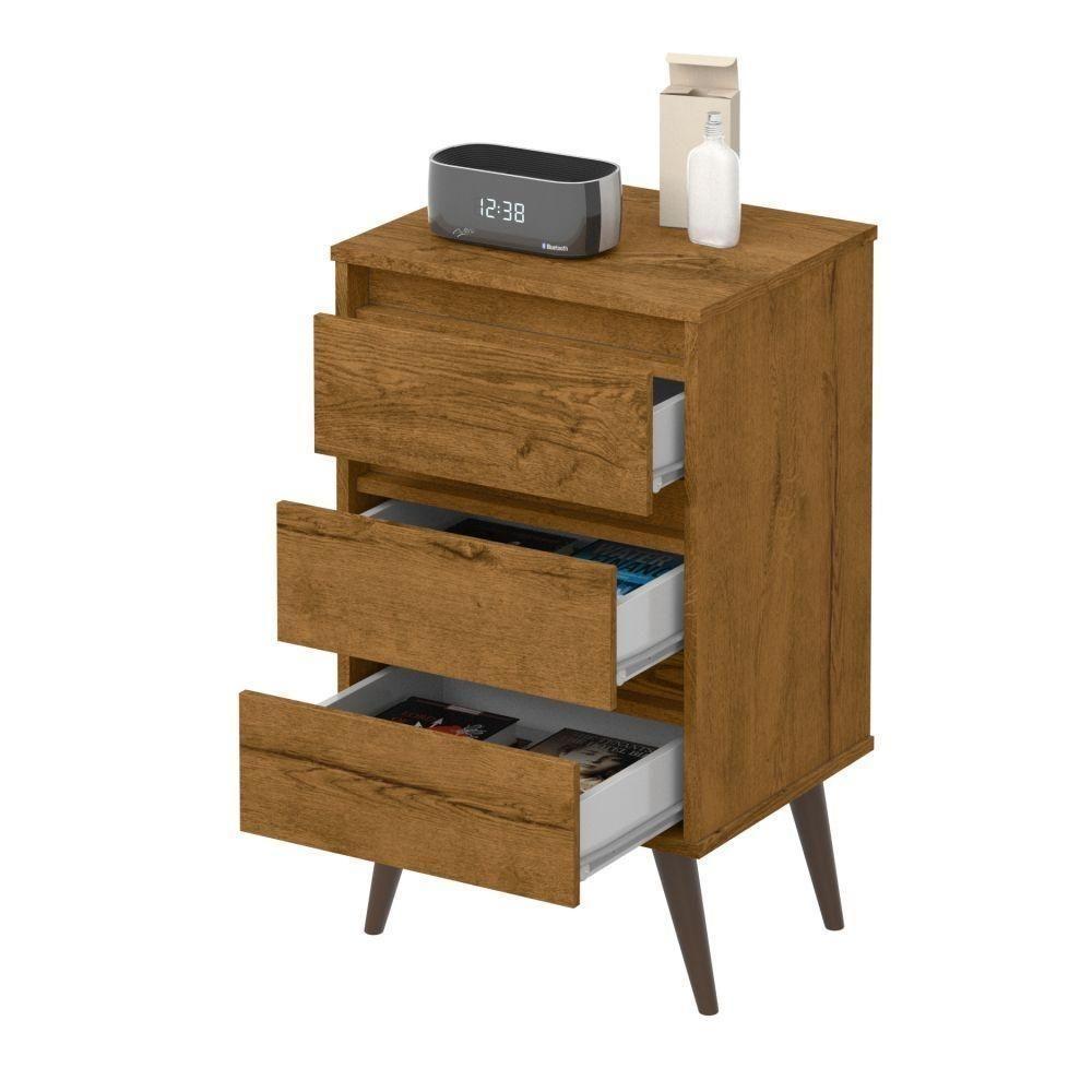 Conjunto De 2 Mesas De Cabeceira Mundo Retrô Freijo - 6