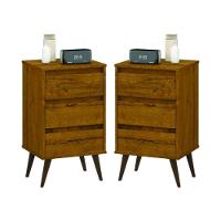 Conjunto De 2 Mesas De Cabeceira Mundo Retrô Freijo - 1