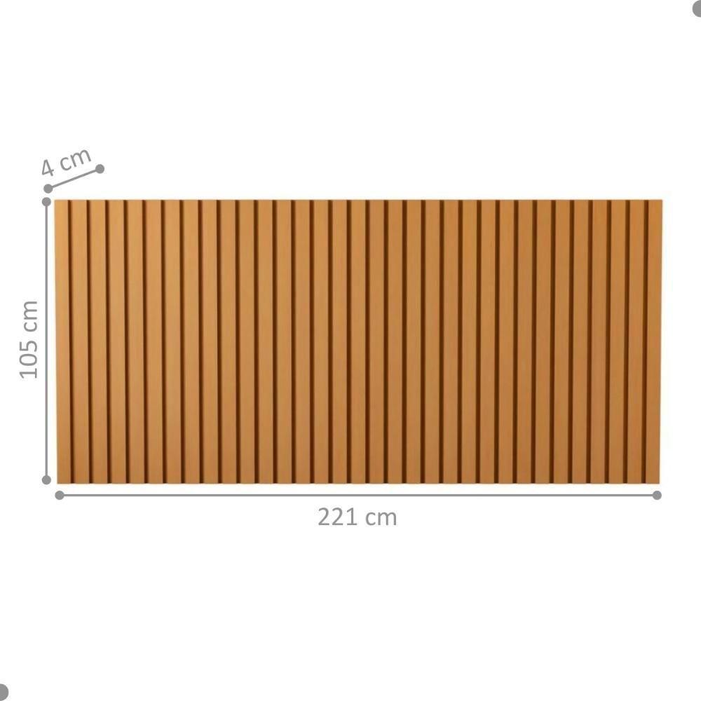 Cabeceira Ripado Para Cama De Casal Veneza Nature - 2