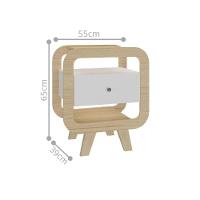 Mesa De Apoio Lyon Com Entrada Usb Nature Branco - 3