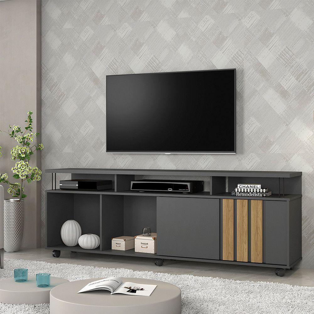 Rack Atraente Candian Jcm Movelaria Grafite Com Noronha - 1