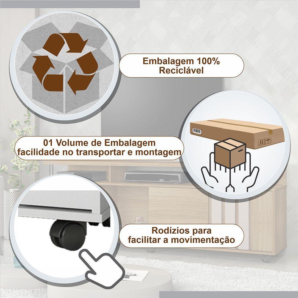 Rack Atraente Candian Jcm Movelaria Grafite Com Noronha - 4