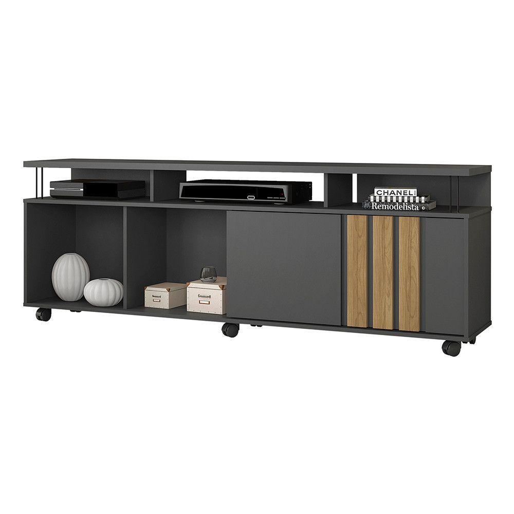 Rack Atraente Candian Jcm Movelaria Grafite Com Noronha - 5