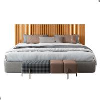 Cabeceira De Casal Ripado Com Led Sorrento Nature - 4