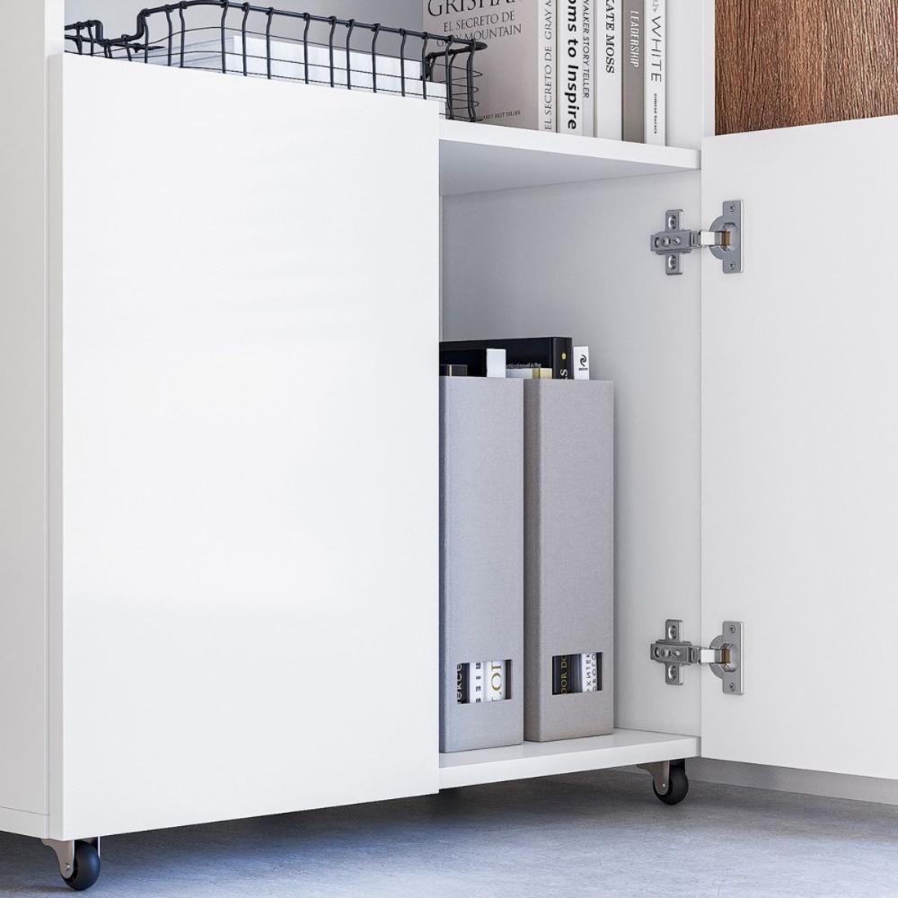 Mesa Com Estante Para Quarto Pequim Branco - 5