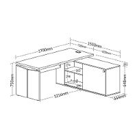 Mesa Com Nichos Honduras Freijó Branco - 3