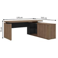 Mesa Com Nichos Honduras Nogal Preto - 2